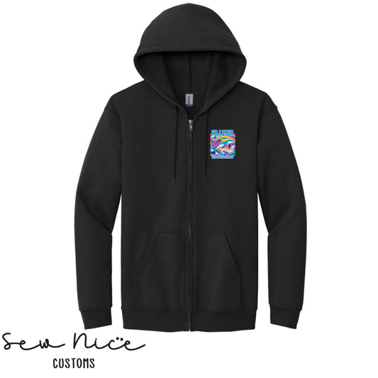 Frazier- LISA FRANK Design- Unisex Adult/Youth Full Zip Hoodie