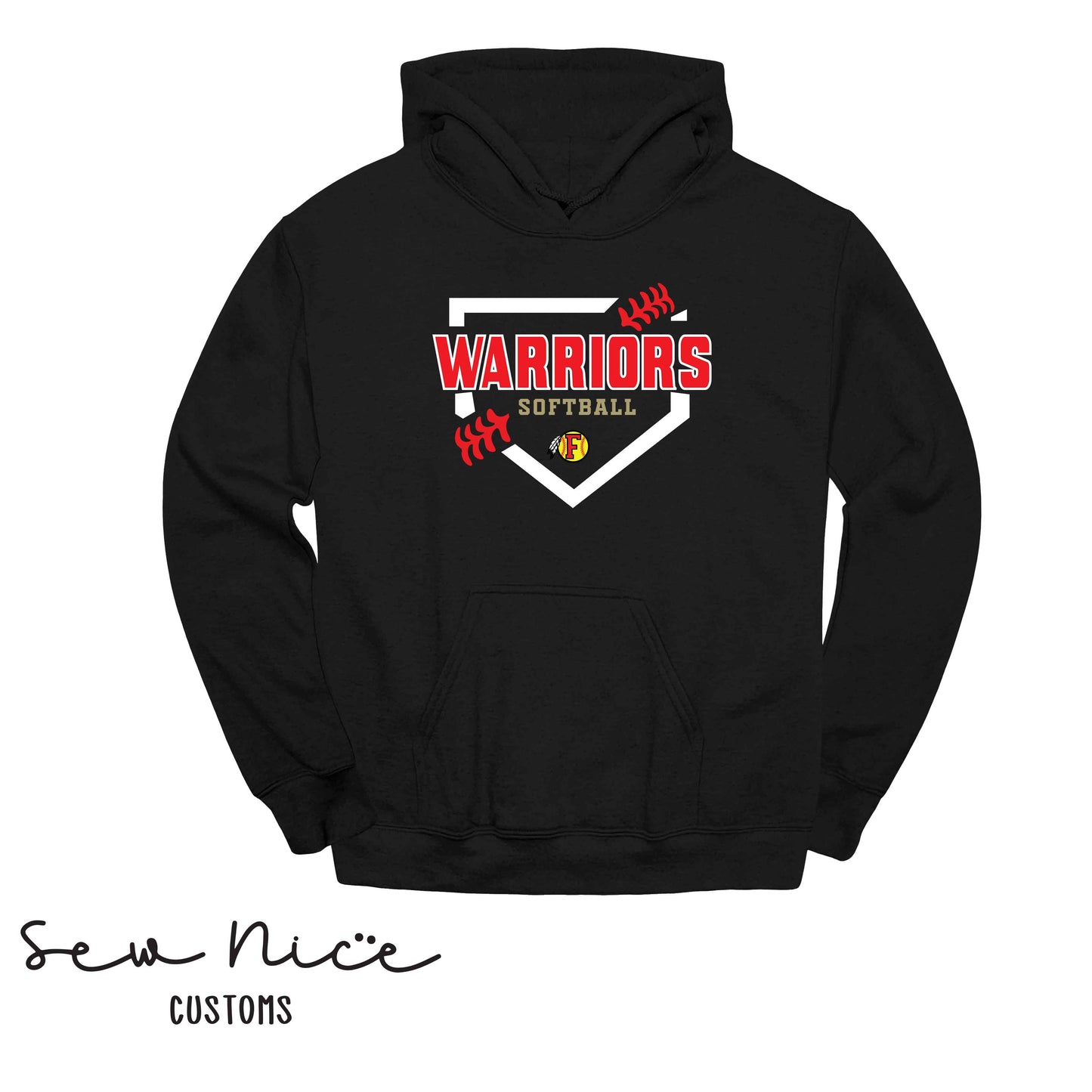 FHS Softball Plate- Unisex Adult/Youth Hoodie