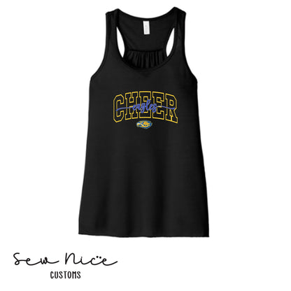 CHEER Eagles Script- Ladies Bella Canvas Flowy Tank Top