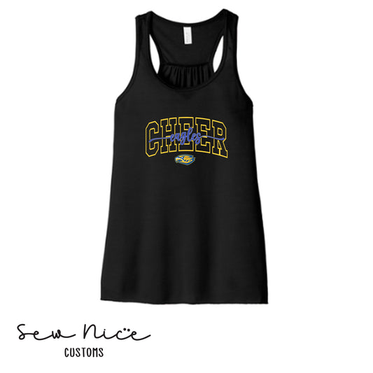 CHEER Eagles Script- Ladies Bella Canvas Flowy Tank Top