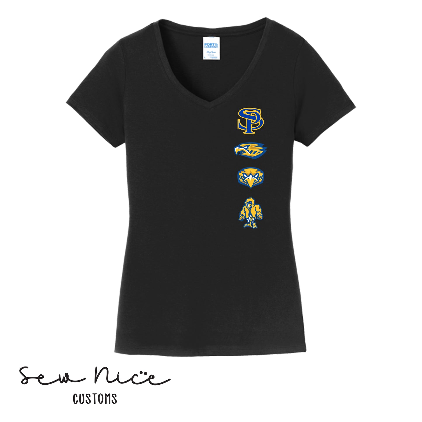 SP Row Logo- Ladies V-Neck T-Shirt