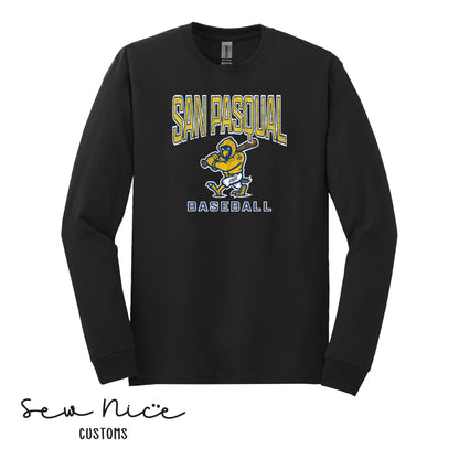 San Pasqual Baseball Mascot- Unisex Adult/Youth Long Sleeve Shirt
