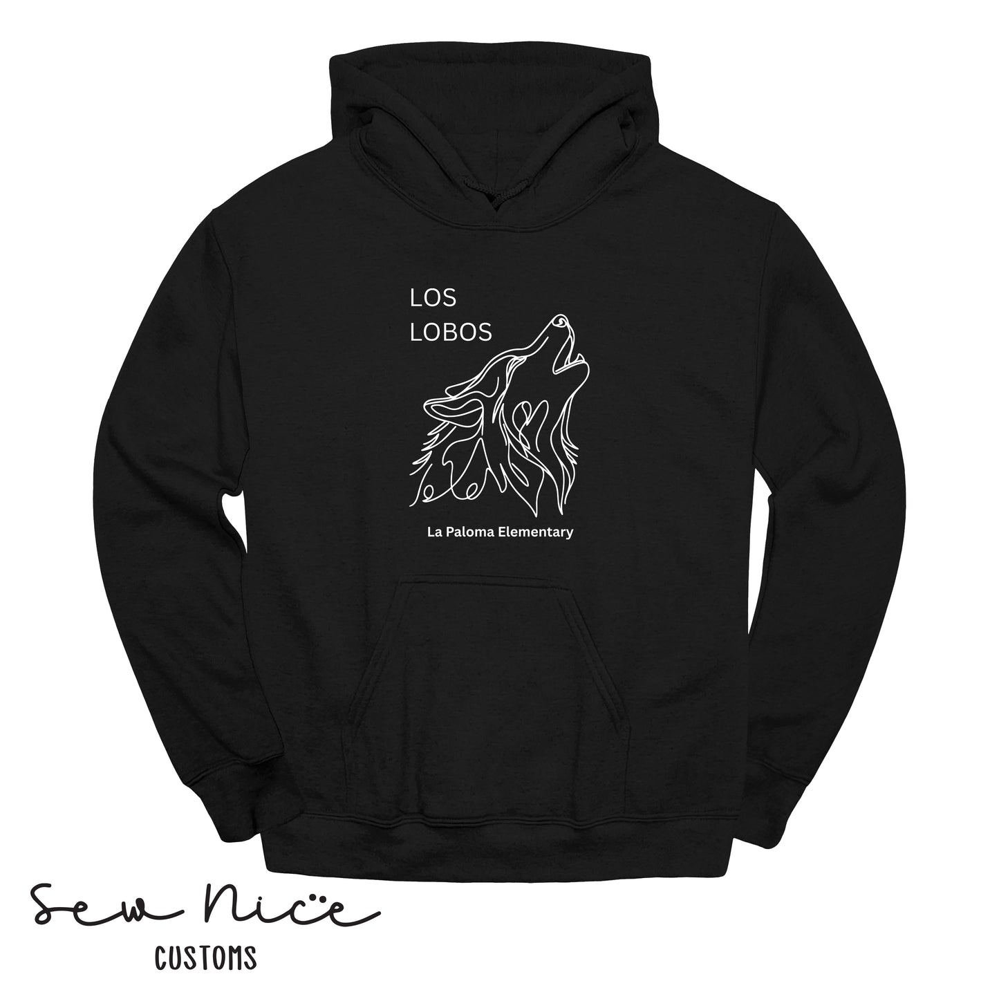 Los Lobos Line Drawing- Unisex Adult/Youth Hoodie