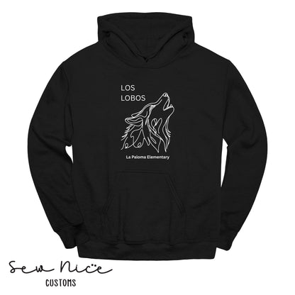 Los Lobos Line Drawing- Unisex Adult/Youth Hoodie