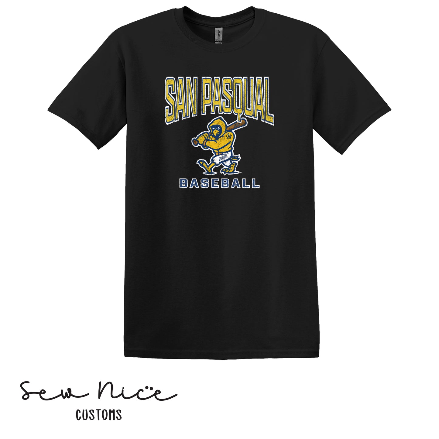 San Pasqual Baseball Mascot- Unisex Adult/Youth T-Shirt