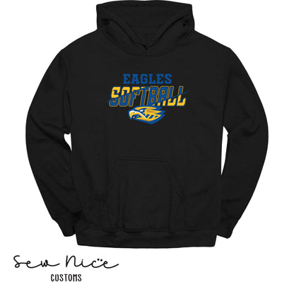 Eagles Slash Softball-Unisex Adult/Youth Hoodie