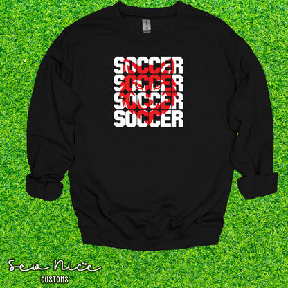 Stacked Soccer Mascot- Unisex Adult/Youth Crewneck Sweatshirt