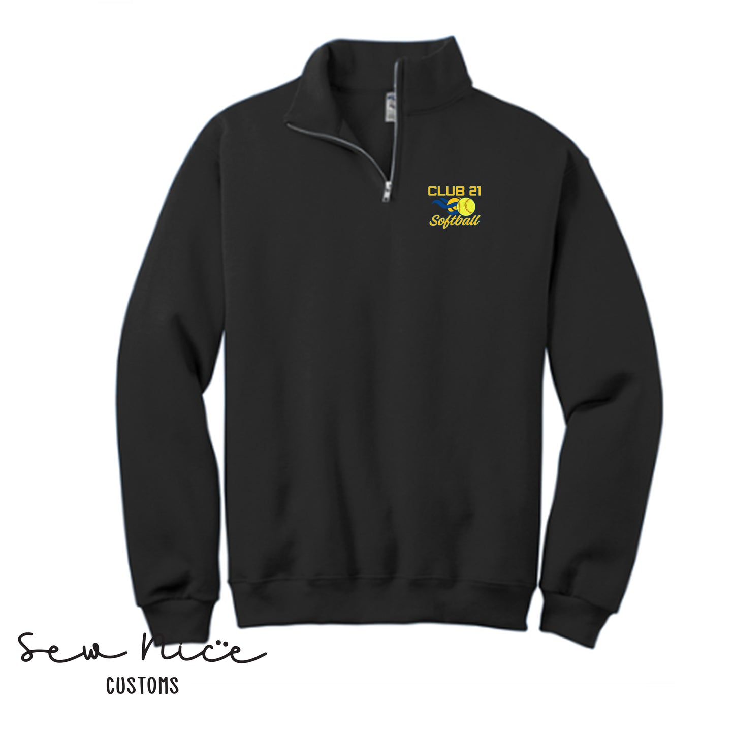 Club 21 Softball- Unisex Adult/Youth 1/4 Zip Sweatshirt