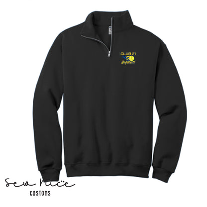 Club 21 Softball- Unisex Adult/Youth 1/4 Zip Sweatshirt