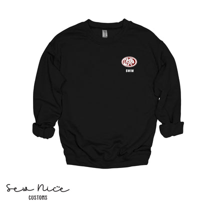 Embroidered-ECHS White Tiger Swim Crewneck, Hoodie, Full Zip Hoodie