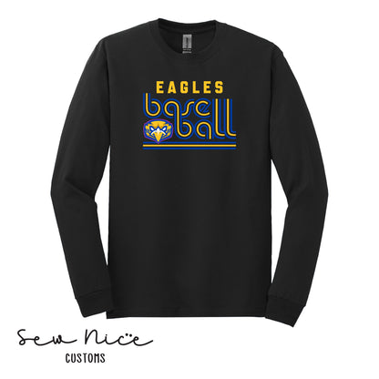 Retro Eagles Baseball- Unisex Adult/Youth Long Sleeve Shirt