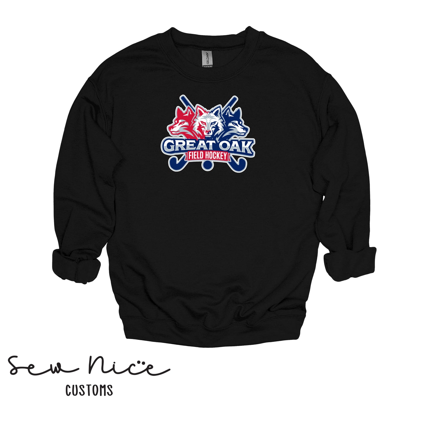 GO Wolfpack Field Hockey Unisex Adult/Youth Crewneck Sweatshirt