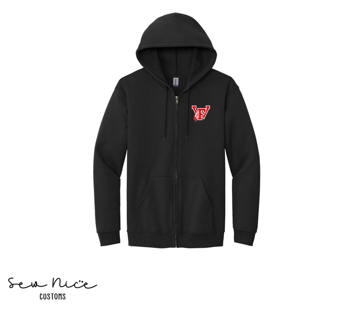 FW 12u Logo- Unisex Adult/Youth Full Zip Hoodie