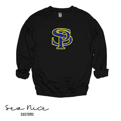 SP Glitter Embroidered Applique- Adult/Youth Crewneck Sweatshirt