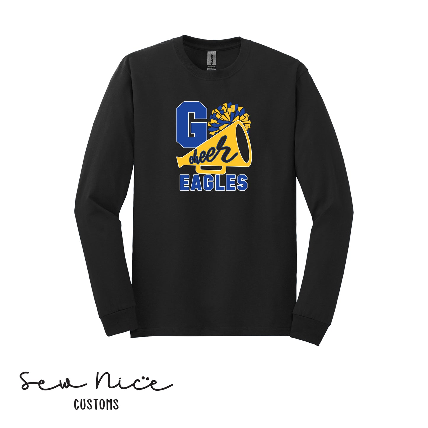 GO CHEER Eagles- Unisex Adult/Youth Long Sleeve Shirt
