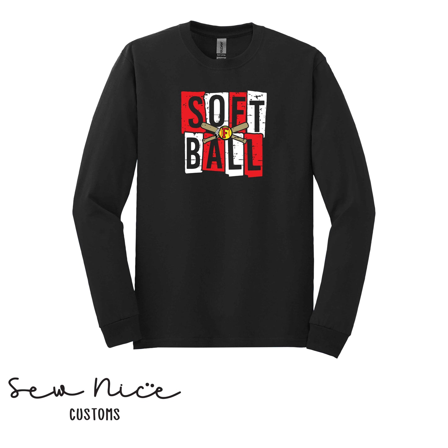 FHS Softball Blocks- Unisex Adult/Youth Long Sleeve Shirt
