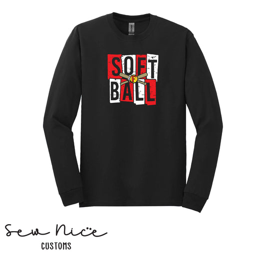 FHS Softball Blocks- Unisex Adult/Youth Long Sleeve Shirt
