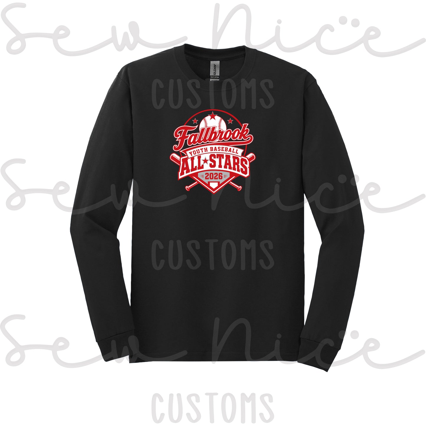 Fallbrook Youth Baseball -ALL STARS 2026-Unisex Long Sleeve Shirt