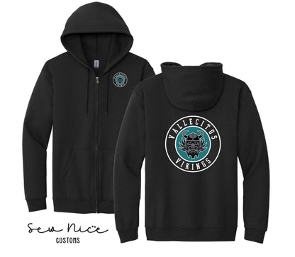 Vallecitos Logo- Unisex Adult/Youth Full Zip Hoodie