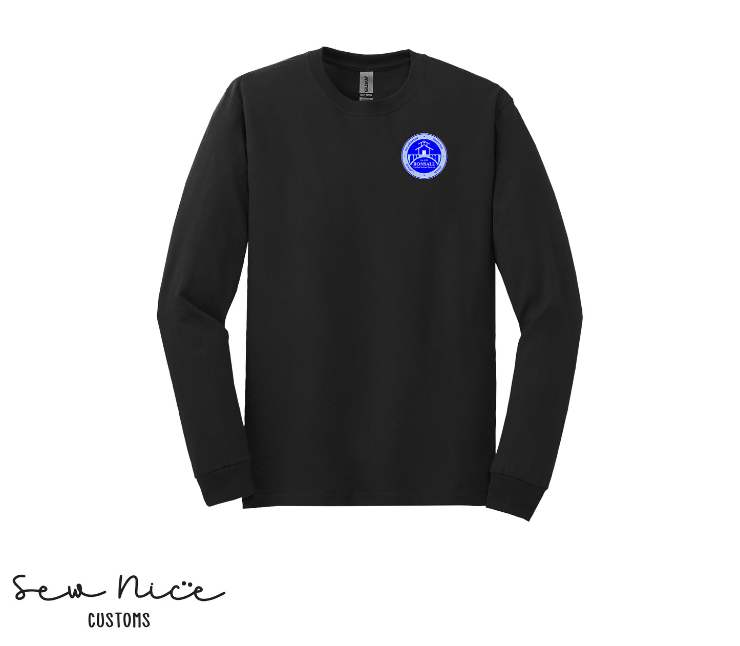 Bonsall District Logo- Unisex Adult Long Sleeve Shirt