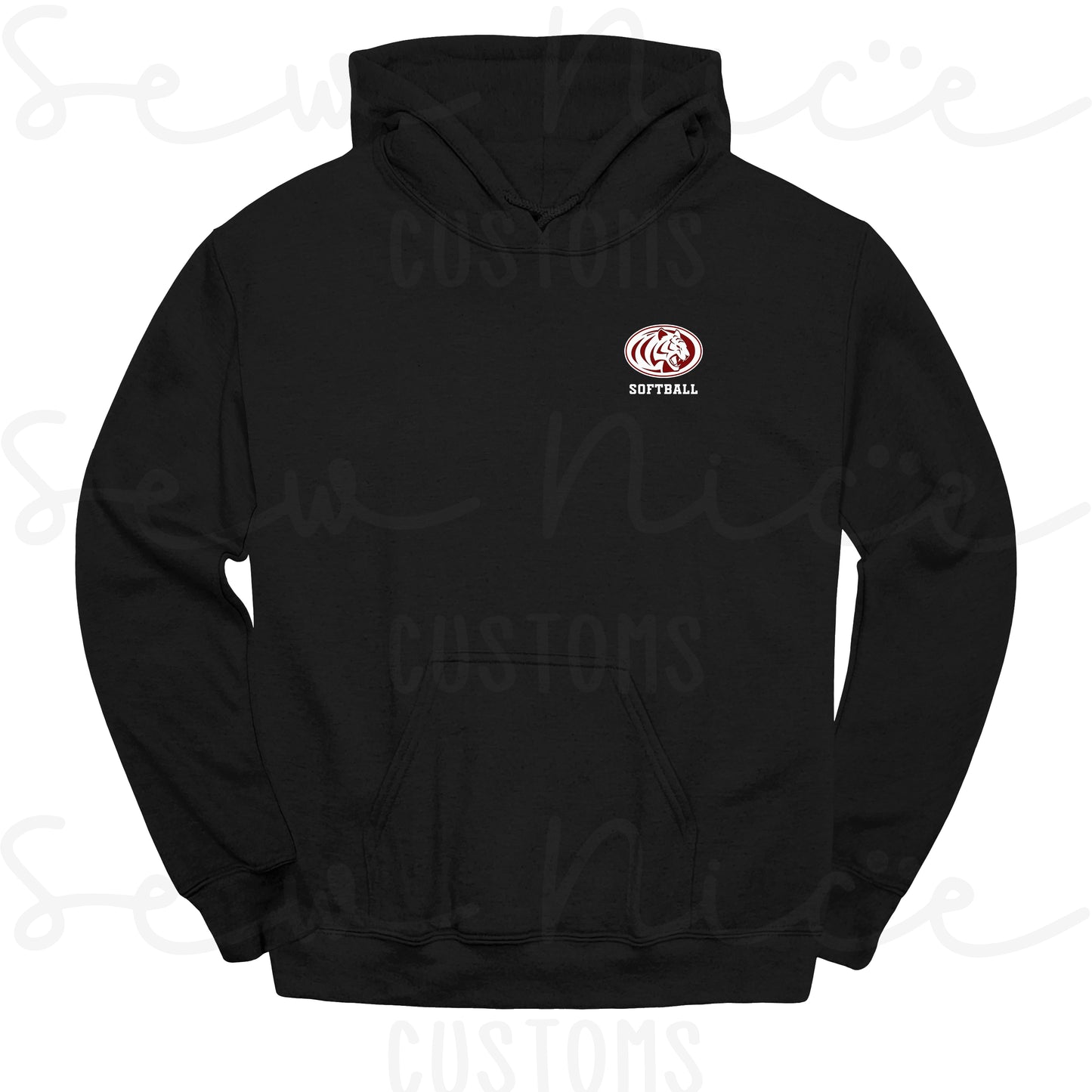 ECHS Embroidered Logo Softball- Unisex Adult/Youth Hoodie