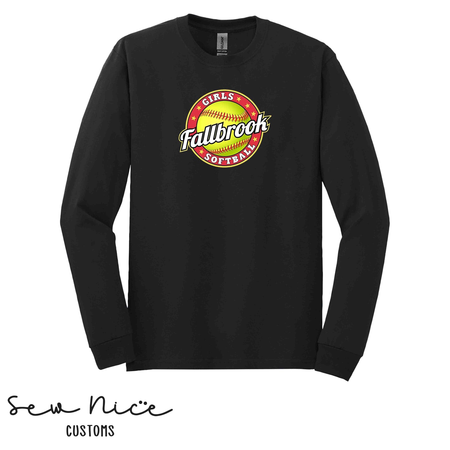 Fallbrook Girls Softball Logo- Unisex Long Sleeve Shirt