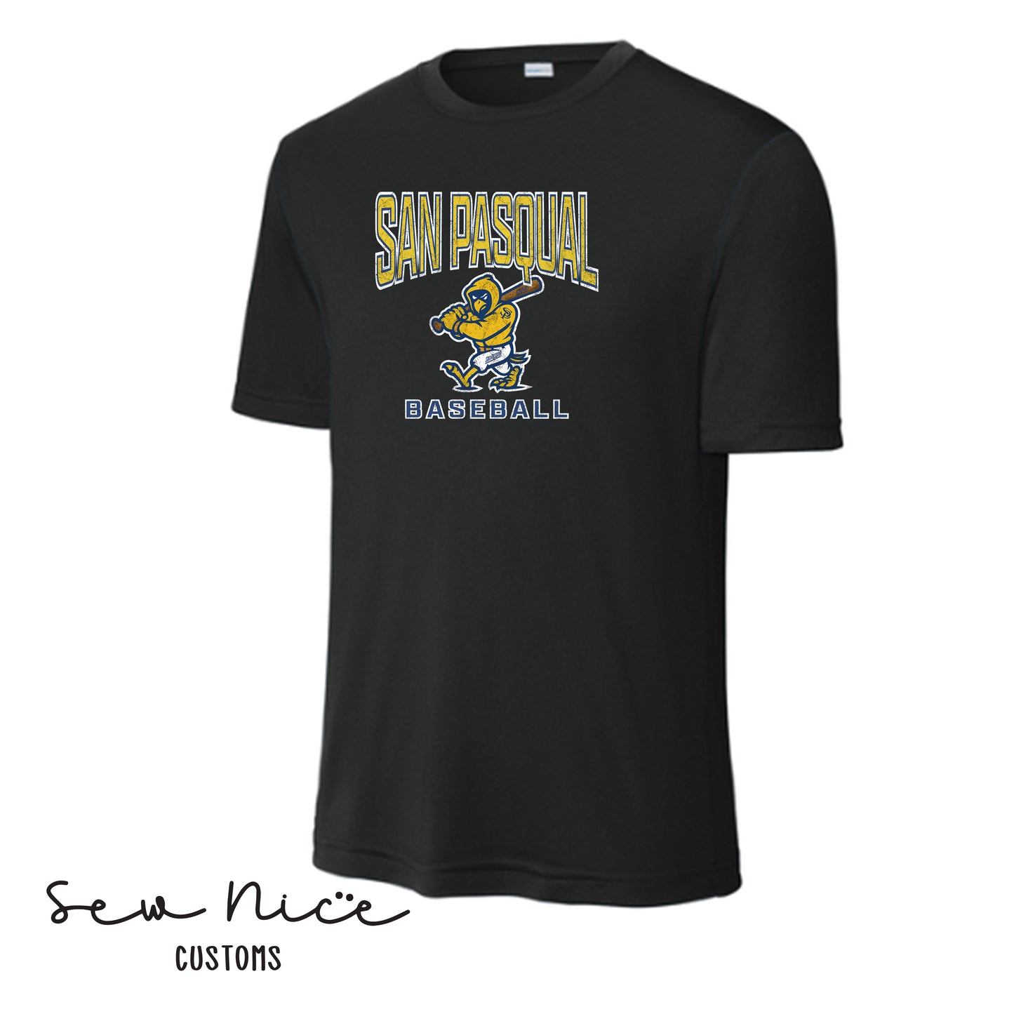 San Pasqual Baseball Mascot- Unisex Adult/Youth Dri Fit Shirt