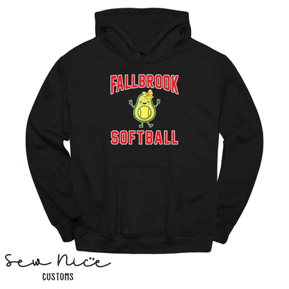 Fallbrook Avocado Softball Girl Design - Unisex Hoodie