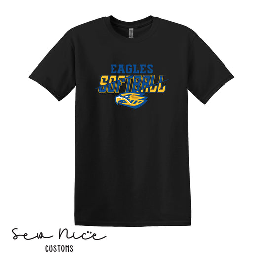Eagle Slash Softball- Unisex Adult/Youth T-Shirt
