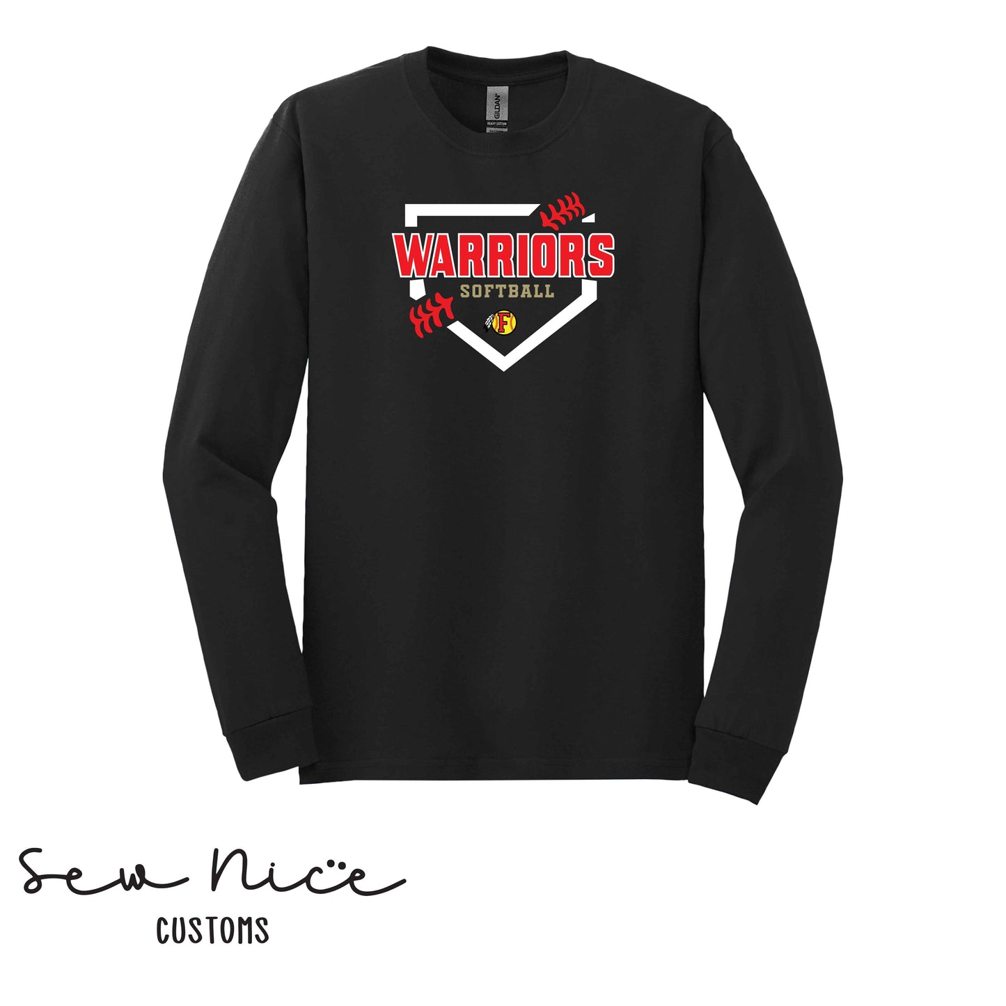 FHS Softball Plate- Unisex Adult/Youth Long Sleeve Shirt