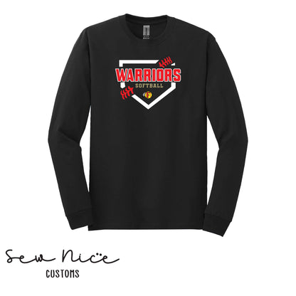 FHS Softball Plate- Unisex Adult/Youth Long Sleeve Shirt