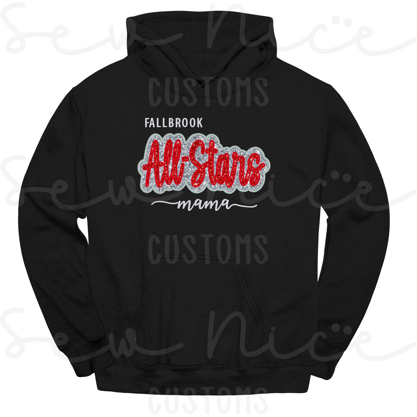 Fallbrook All Stars Glitter Applique