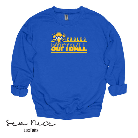 Forward Eagle Softball-Unisex Adult/Youth Crewneck