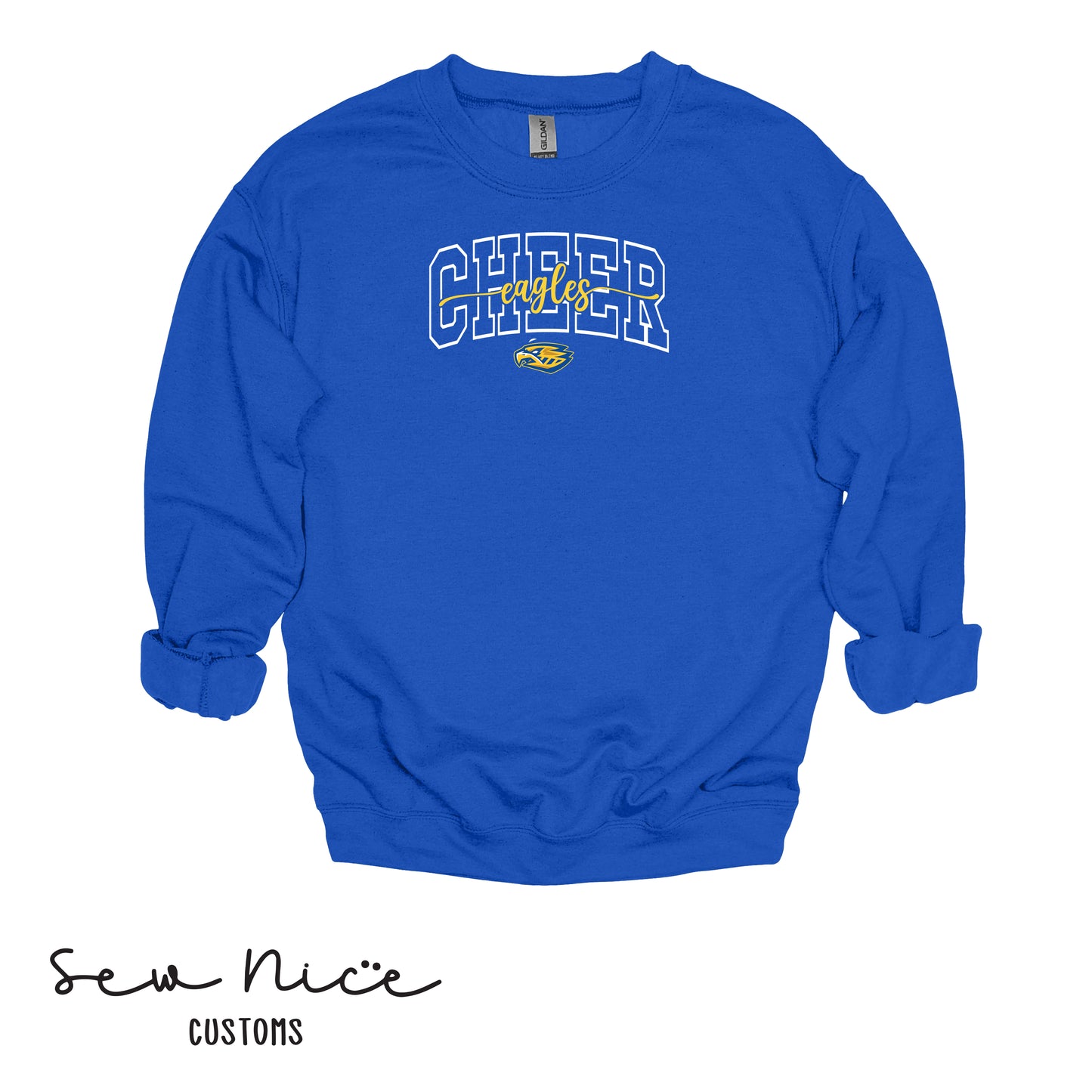 CHEER Eagles Script- Unisex Adult/Youth Crewneck Sweatshirt