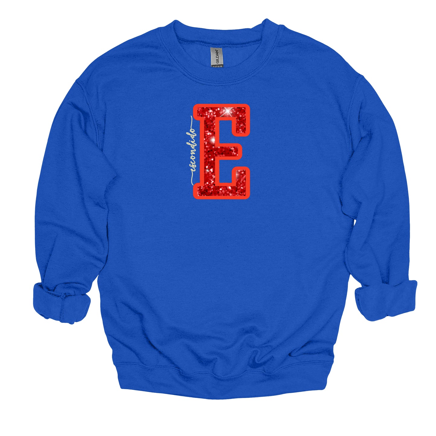 Embroidered Sequin Applique E "Escondido"  - Unisex Crewneck