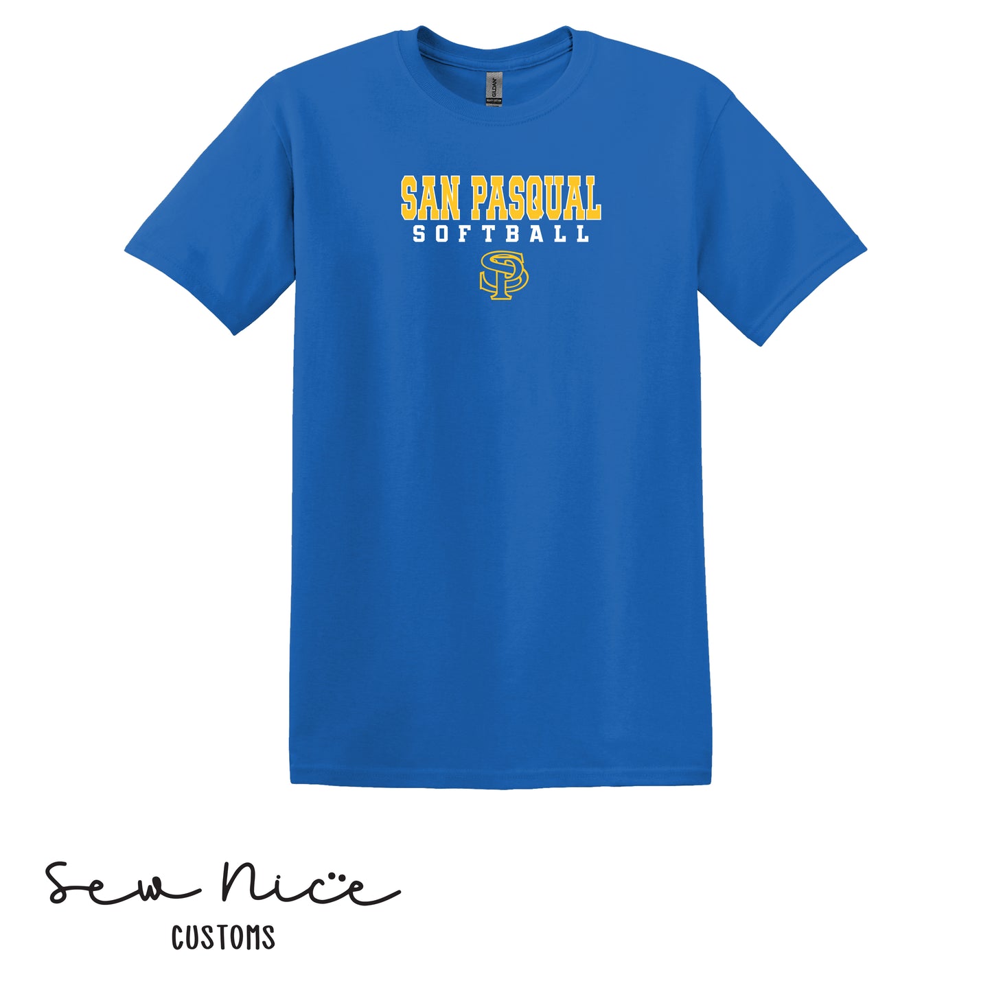 San Pasqual Softball Outline- Unisex Adult/Youth T-Shirt