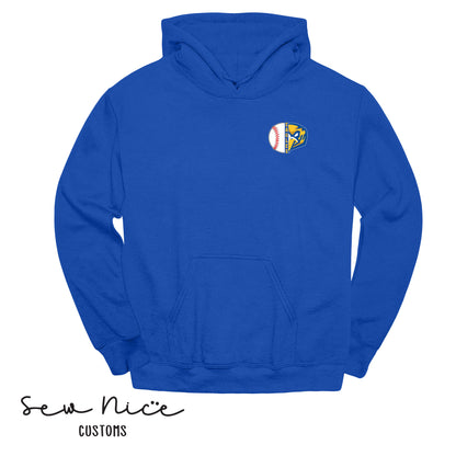 Split Baseball & Eagles Face- Unisex Adult/Youth Hoodie