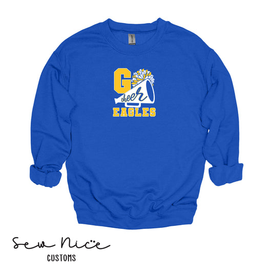 GO CHEER Eagles- Unisex Adult/Youth Crewneck Sweatshirt