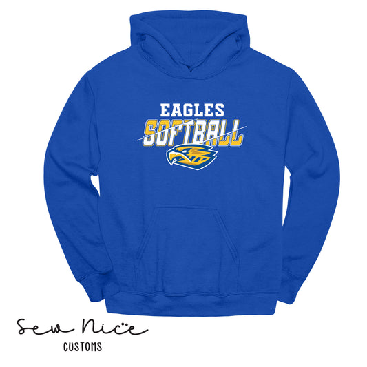 Eagles Slash Softball-Unisex Adult/Youth Hoodie
