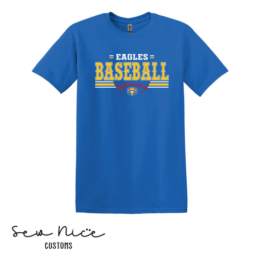 Eagles Baseball Stripes- Unisex Adult/Youth T-Shirt