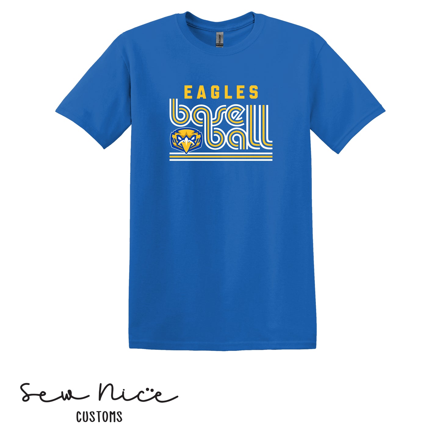 Retro Eagles Baseball- Unisex Adult/Youth T-Shirt