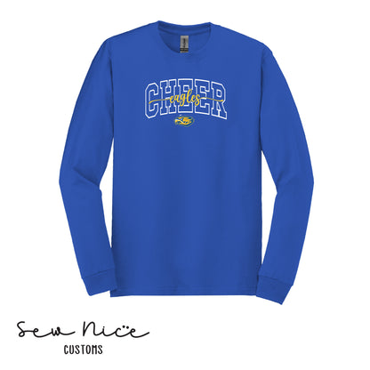 CHEER Eagles Script- Unisex Adult/Youth Long Sleeve Shirt