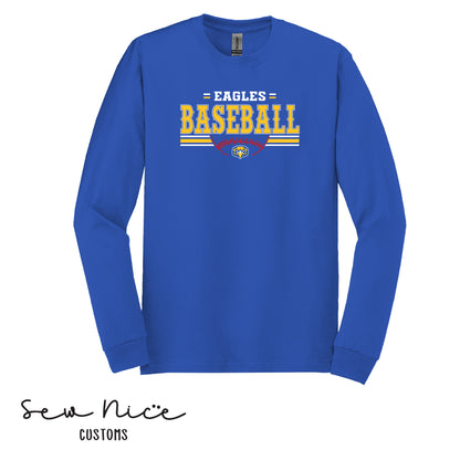 Eagles Baseball Stripes- Unisex Adult/Youth Long Sleeve Shirt