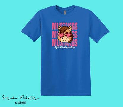 Mustangs Valentine's- Unisex Adult/Youth T-Shirt