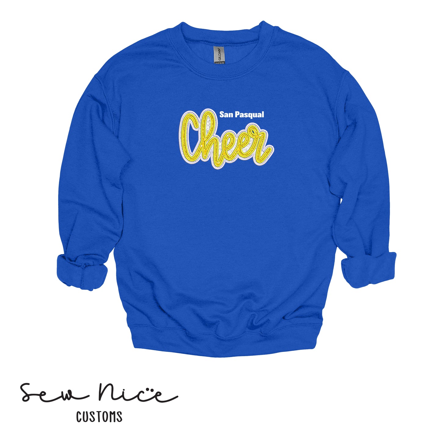 SP Cheer Embroidered Applique-Unisex Adult/Youth Crewneck Sweatshirt