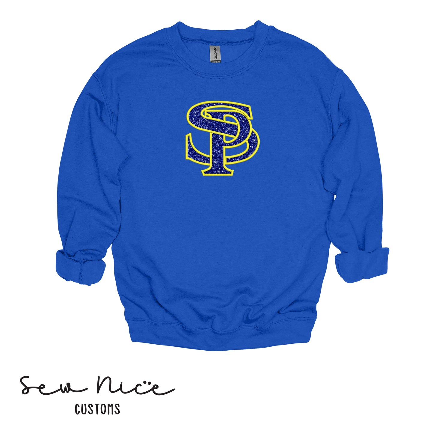SP Glitter Embroidered Applique- Adult/Youth Crewneck Sweatshirt