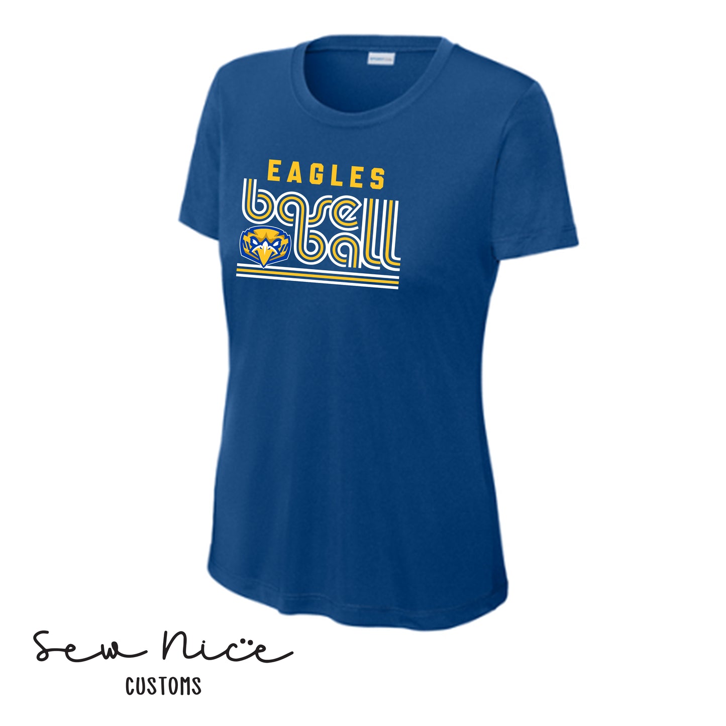Retro Eagles Baseball- Ladies Dri Fit Shirt
