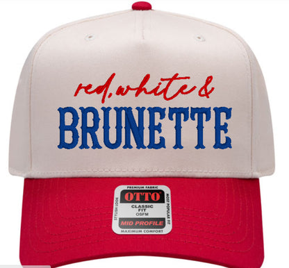 Embroidered "Red, White..." Hat