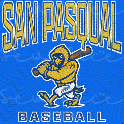 San Pasqual Baseball Mascot- Ladies V-Neck Shirt