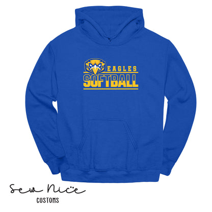 Forward Eagle Softball-Unisex Adult/Youth Hoodie
